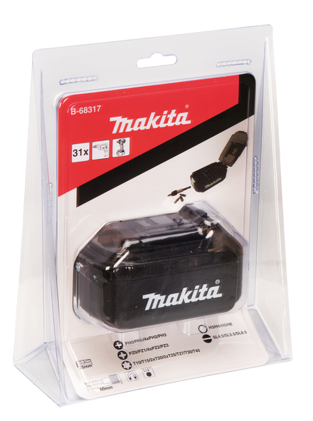 MAKITA Ruuvikärkisarja 31-osaa LXT akkulaatikossa B-68317 - Poranterä- ja konekärkisarjat - 088381545983 - 2