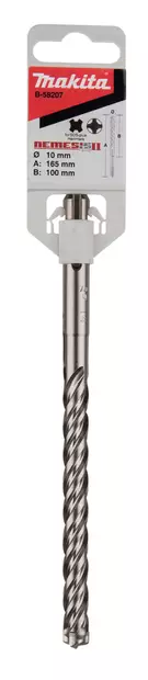MAKITA Poranterä SDS-PLUS 10 x 165 mm, 4-leikkuinen Nemesis2 terä B-58207 - Makita SDS-Plus poranterät 4-leikkuset - 088381521093 - 2