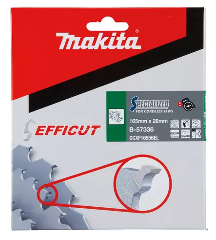MAKITA Pyörösahanterä HM 165 mm, Z-56 B-57336 - Makita Käsipyörösahojen terät - 088381518413 - 7