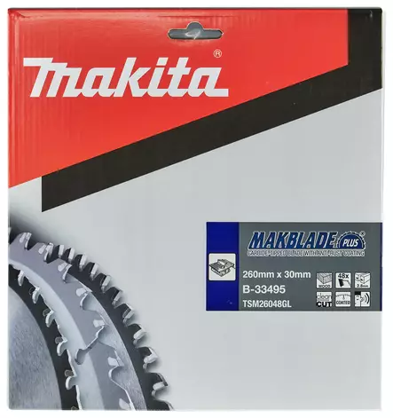 MAKITA Pyörösahanterä HM 260 mm, Z-48 B-33495 / B-09824 - Makita Jiiri- ja pöytäsahojen terät - 088381336833 - 5