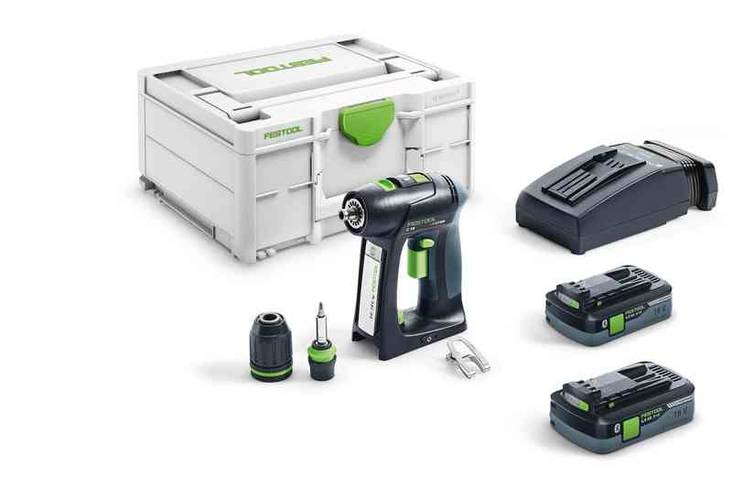 FESTOOL Akkuruuvinväännin C 18 HPC 4,0 I-Plus 576435 - Porakoneet ja ruuvinvääntimet - 4014549359983 - 1