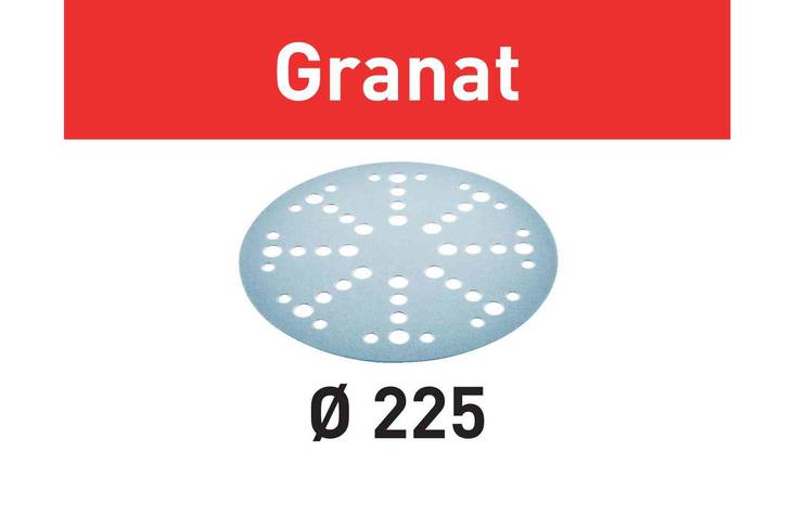FESTOOL Hiomapaperi STF D225/48 P60 GR/25 Granat 205654 - Hiomapyöröt 225 mm - 4014549380963 - 1