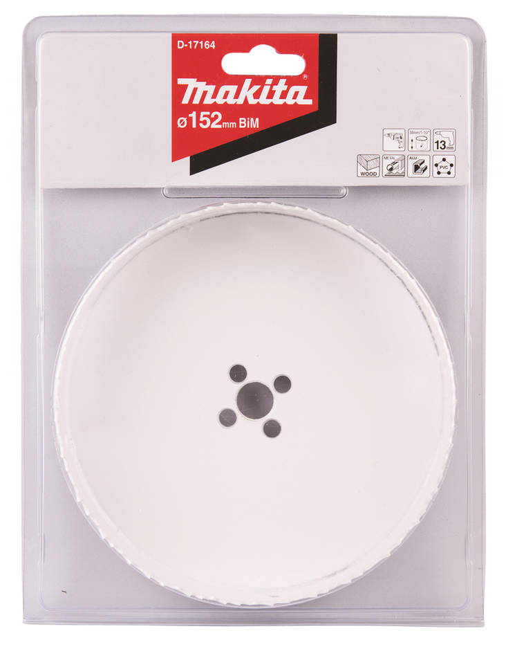 MAKITA Reikäsahanterä , BiM , 152 mm D-17164 - Reikäsahanterät - 088381194983 - 1
