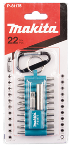 MAKITA Ruuvikärkisarja 22-osaa vyöpidikkeellä P-81175 - Poranterä- ja konekärkisarjat - 088381447263 - 1