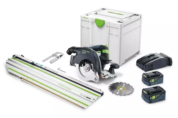 FESTOOL Akkukäsipyörösaha HKC 55 Li EBI-SET-FSK420 577675 - Festool 18V Akkupyörösahat - 4014549359433 - 1