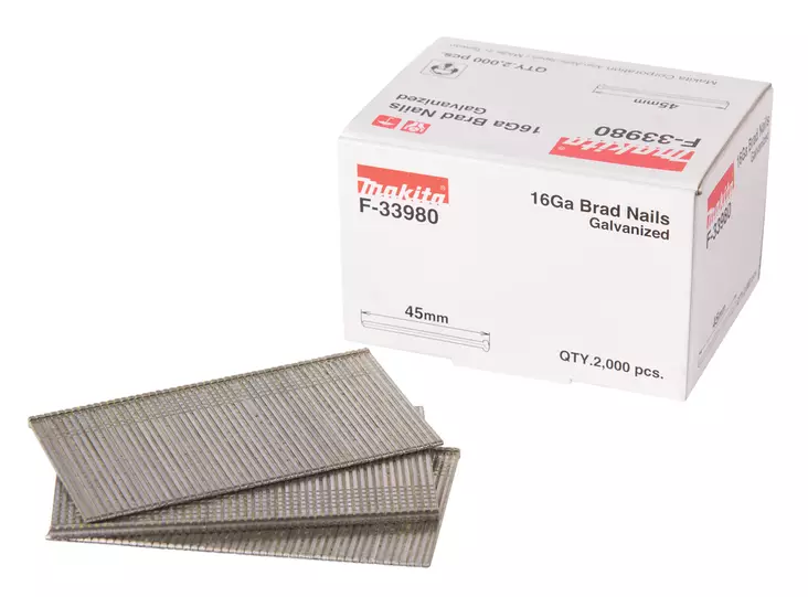 MAKITA Dyckert naula 1,6 x 45 mm, 16Ga, 2000 kpl F-33980 - Makita Naulat, pinnit ja hakaset - 088381543873 - 1