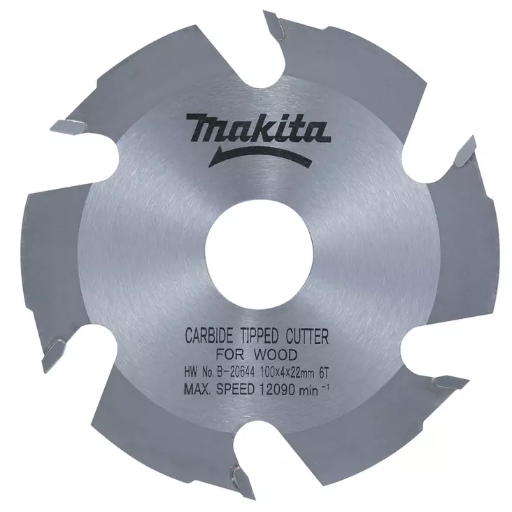 MAKITA Liitosjyrsimen HM-terä 100X6T, hammas 4 mm B-20644 - Makita Jyrsimien tarvikkeet - 088381377133 - 1