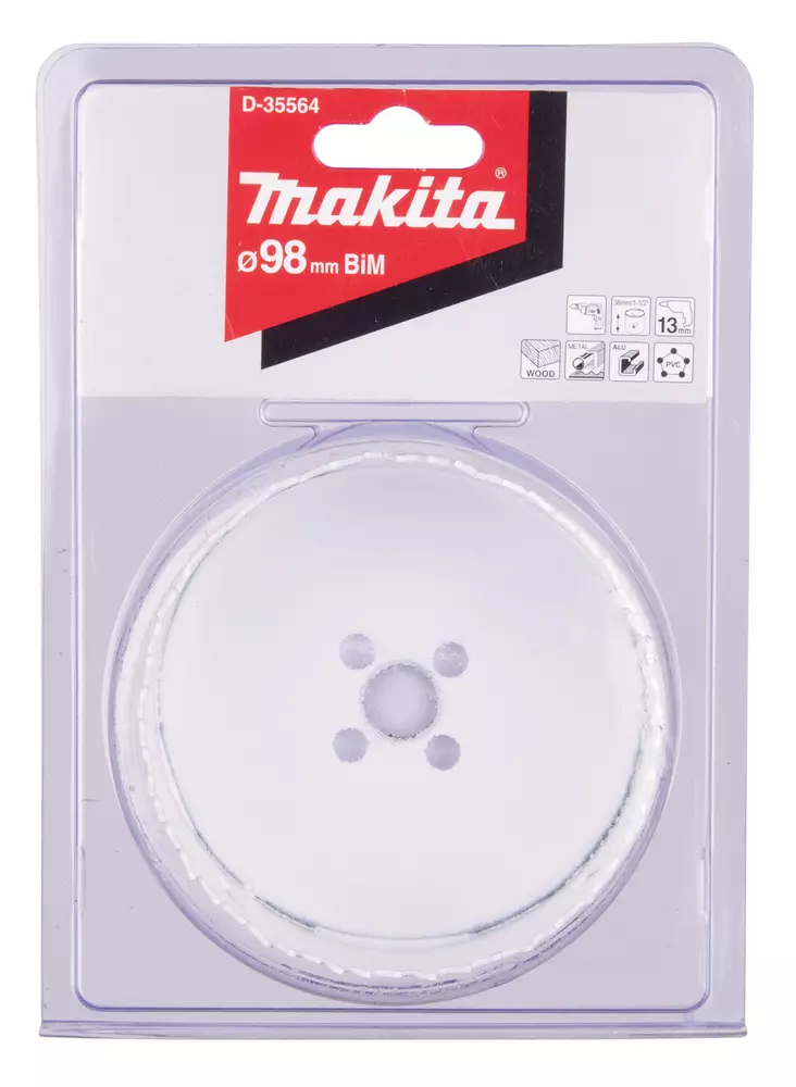 MAKITA Reikäsahanterä 98 mm, BiMetalli D-35564 - Makita Reikäsahanterät - 088381369213 - 1