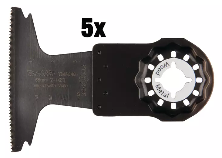 MAKITA Sahanterä upotukseen, leveys 65mm, 5kpl B-64820-5 - Makita Starlock terät - 088381536653 - 1