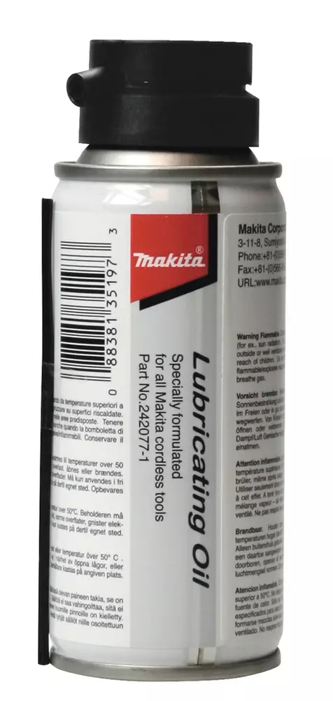 MAKITA Voiteluaine kaasunaulaimille 100ml 242077-1 - Makita Kaasunaulaimet - 088381351973 - 1