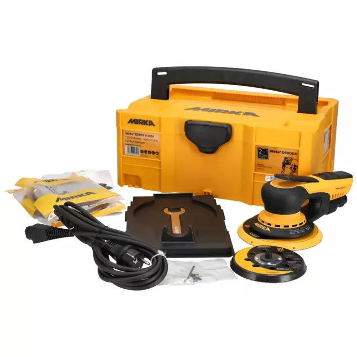 MIRKA DEROS II 5650 125/150 mm 5.0 mm epäkeskohiomakone salkussa - Mirka Sähkökäyttöiset hiomakoneet - 6416868227413 - 3