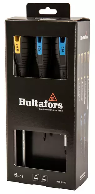 HULTAFORS Ruuvimeisselisarja 6 os. Pozidriv ja talttapää - Hultafors Ruuvimeisselit - 7317844444154 - 2