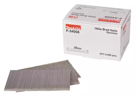 MAKITA Dyckert naula 1,6 x 50 mm, ruostumaton 16Ga, 2000 kpl F-34056 - Makita Naulat, pinnit ja hakaset - 088381294614 - 1