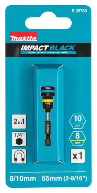MAKITA Kuusiohylsy magneettikiinnityksellä 8 / 10 mm Impact Black E-29789 - Makita Konekärjet ja bitsinpitimet - 197050377234 - 2