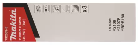 MAKITA Vannesahanterä HCS 13x0,5x1140 mm, 3kpl 792559-8 - Makita Metallintyöstökoneiden tarvikkeet - 088381117524 - 1