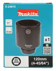 MAKITA Voimahylsy 1" 65 x 120 mm, pitkä E-24810 - Voimahylsyt - 197050356994 - 3