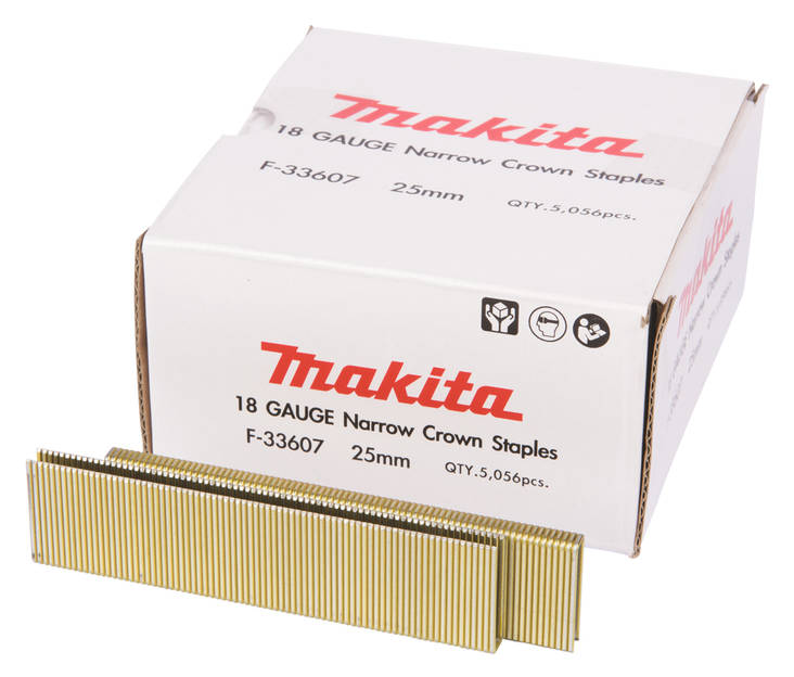 MAKITA Hakanen 6,3 x 25 mm, 5000 kpl F-33607 - Naulat, pinnit ja hakaset - 088381294164 - 1
