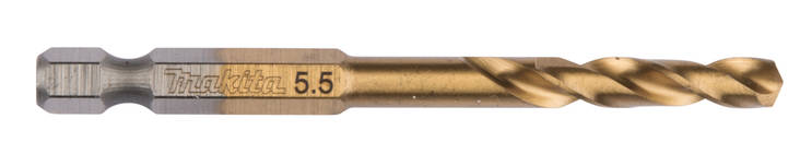 MAKITA Metalliporanterä HSS-Tin 5,5 mm, 1/4" bitsikiinnitys B-50968 - Metalliporanterät - 088381464314 - 1