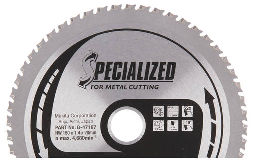 MAKITA Pyörösahanterä HM 150 mm, Z-52 B-47042 / B-47167 - Käsipyörösahojen terät - 088381454254 - 2