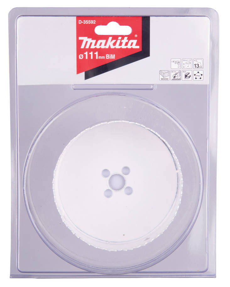 MAKITA Reikäsahanterä 111 mm, BiMetalli D-35592 - Reikäsahanterät - 088381369244 - 1