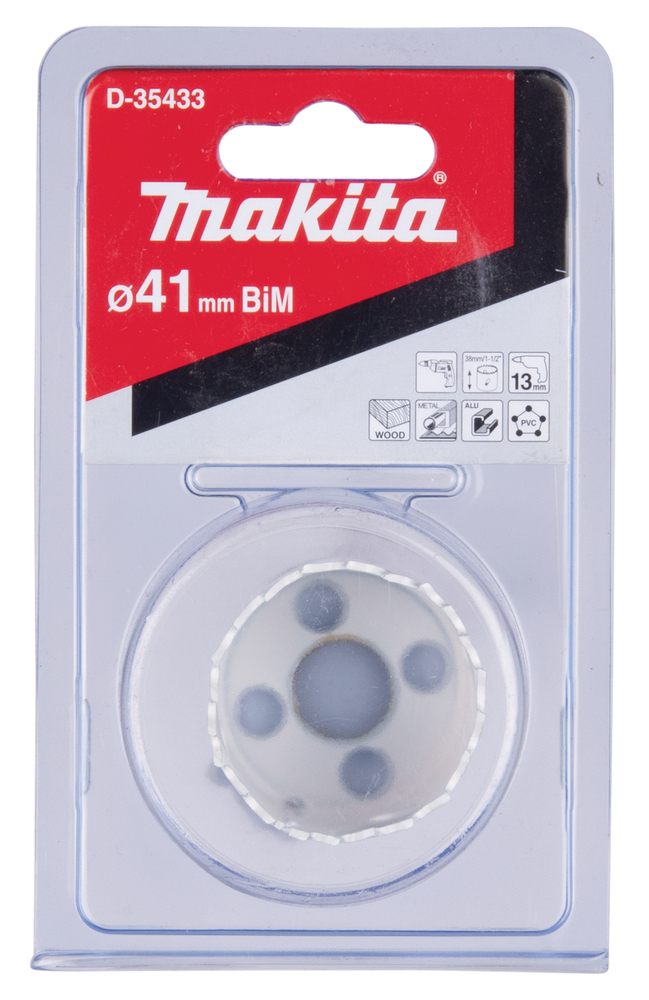 MAKITA Reikäsahanterä 41 mm, BiMetalli D-35433 - Reikäsahanterät - 088381369084 - 1