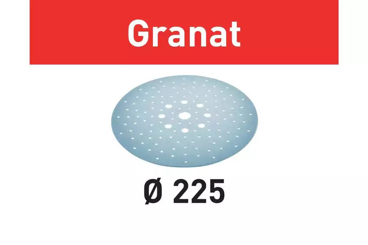 FESTOOL Hiomapaperi STF D225/128 P120 GR/25 Granat 205657 - Festool Granat 225 mm - 4014549380994 - 1