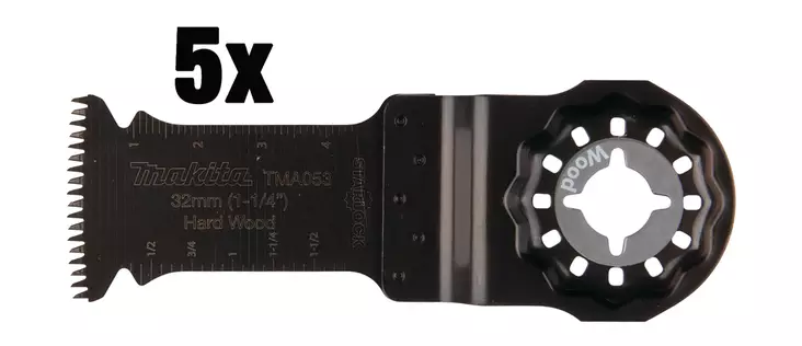 MAKITA B-64870-5 Sahanterä upotukseen, leveys 32mm 5kpl - Makita Starlock terät - 088381536684 - 1