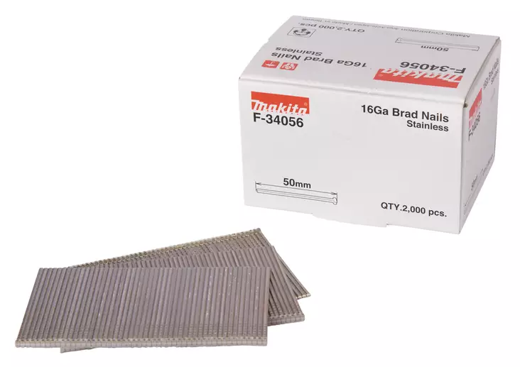 MAKITA Dyckert naula 1,6 x 50 mm, ruostumaton 16Ga, 2000 kpl F-34056 - Makita Naulat, pinnit ja hakaset - 088381294614 - 1