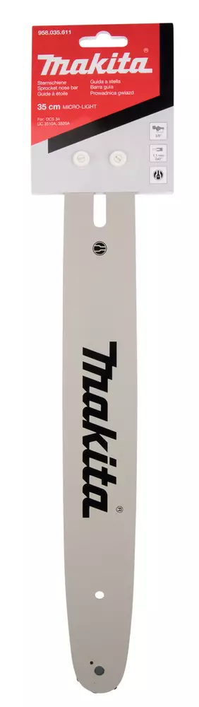 MAKITA Laippa 14", 35 cm, 3/8", -52, 1,1 mm 191G16-9 - Makita Moottorisahojen laipat - 4002829491584 - 1