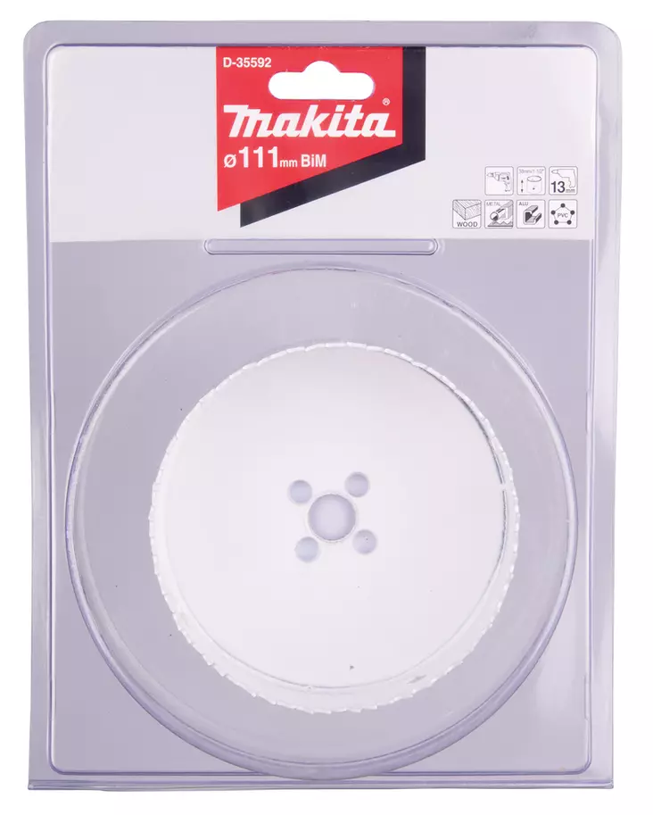 MAKITA Reikäsahanterä 111 mm, BiMetalli D-35592 - Makita Reikäsahanterät - 088381369244 - 1