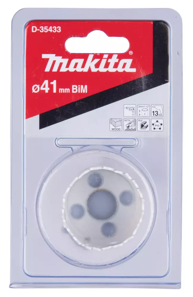 MAKITA Reikäsahanterä 41 mm, BiMetalli D-35433 - Makita Reikäsahanterät - 088381369084 - 1