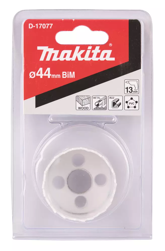 MAKITA Reikäsahanterä , BiM , 44 mm D-17077 - Makita Reikäsahanterät - 088381194884 - 1