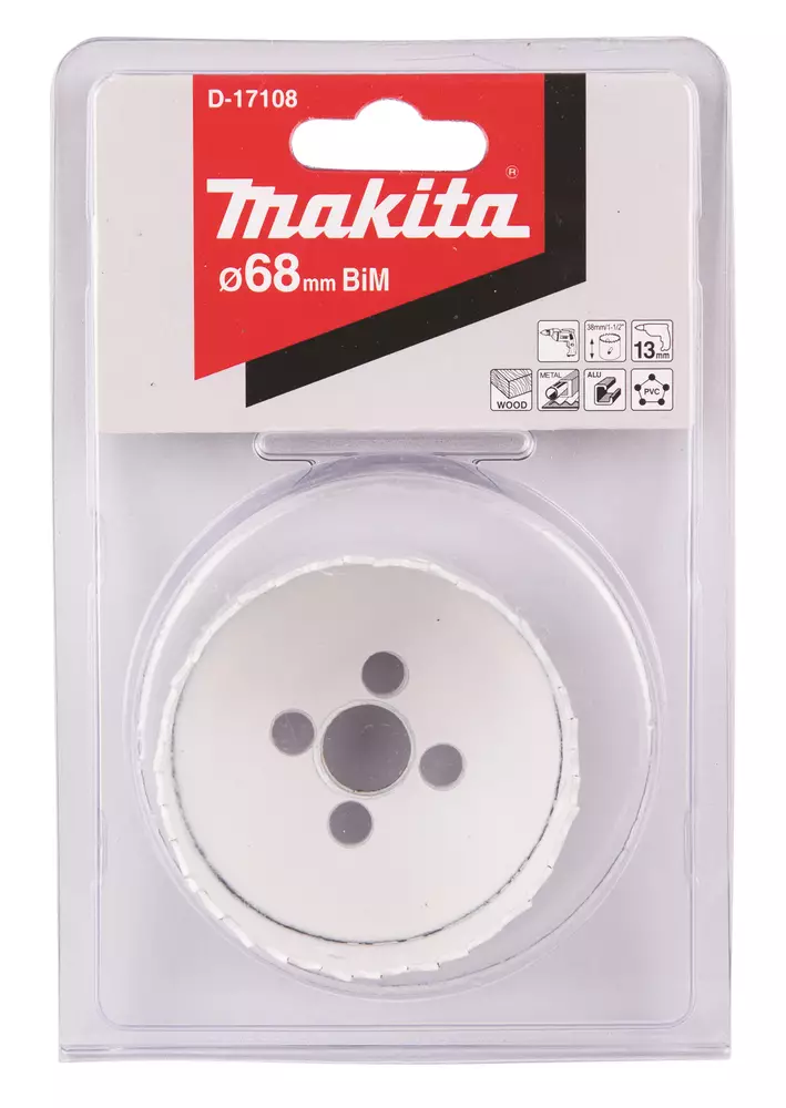 MAKITA Reikäsahanterä , BiM , 68 mm D-17108 - Makita Reikäsahanterät - 088381194914 - 1