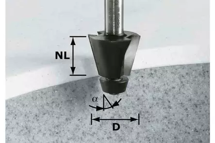 FESTOOL Viistejyrsin HW D33,54/15° ss S12 492665 - Festool Viistejyrsinterät - 4014549035795 - 1