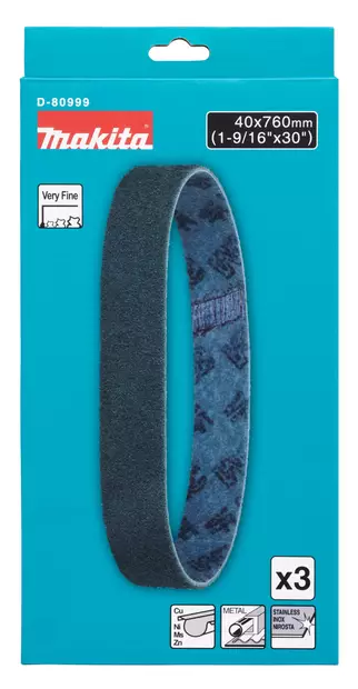 MAKITA Hiomanauha 40 mm X 760 mm Erittäin hieno 3 kpl D-80999 - Makita Hiomapaperit - 197050362445 - 2