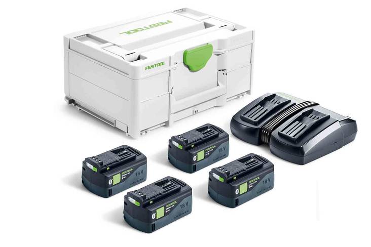 FESTOOL Energiasetti SYS 18V 4x5,0/TCL 6 DUO 577709 - Akut ja laturit - 4014549395295 - 3
