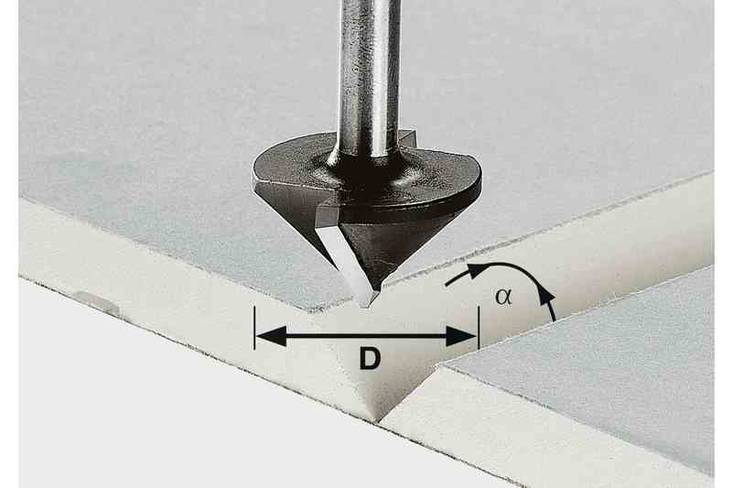 FESTOOL Kipsilevyjyrsin HW S8 D12,5/45° 491000 - Jyrsinterät - 4014549001035 - 1