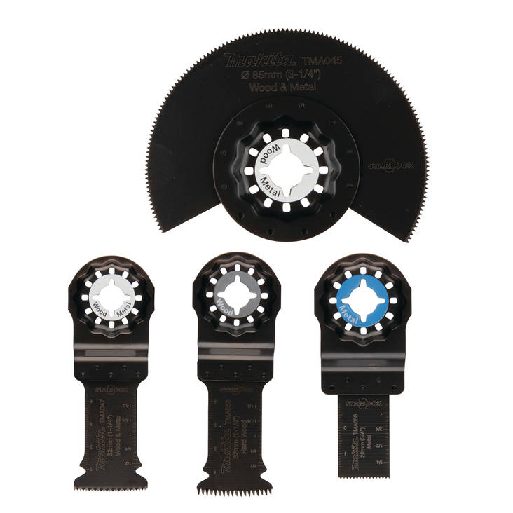 MAKITA Monitoimikoneen teräsarja B-67480 - Starlock terät - 088381541145 - 1