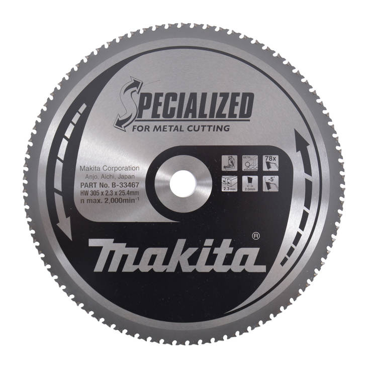 MAKITA Pyörösahanterä HM 305 mm, Z-78 B-33467 - Jiiri- ja pöytäsahojen terät - 088381422345 - 4