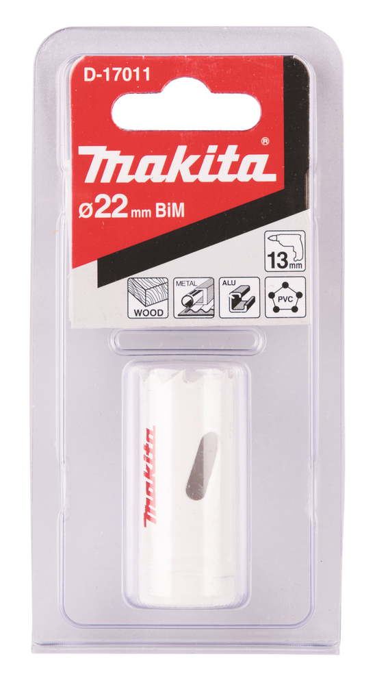 MAKITA Reikäsahanterä , BiM , 22 mm D-17011 - Reikäsahanterät - 088381194815 - 1