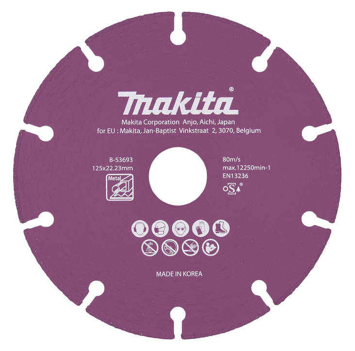 MAKITA Timanttikatkaisulaikka 125 x 1,3 x 22,23 mm B-53693 - Timanttilaikat, -kupit ja terät - 088381473675 - 1