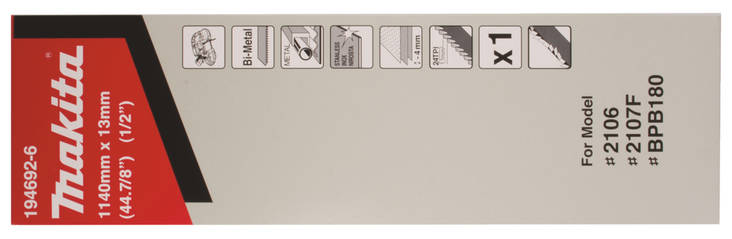 MAKITA Vannesahanterä BiM , 13 mm x 0,5 mm x 1140 mm , 1kpl 194692-6 - Metallintyöstökoneiden tarvikkeet - 088381350815 - 1
