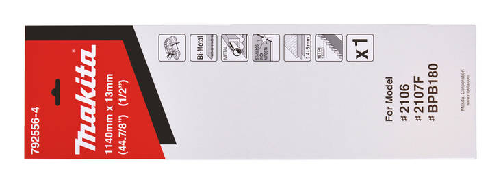 MAKITA Vannesahanterä BiM 13x0,5x1140 mm, 1kpl 792556-4 - Metallintyöstökoneiden tarvikkeet - 088381117555 - 1