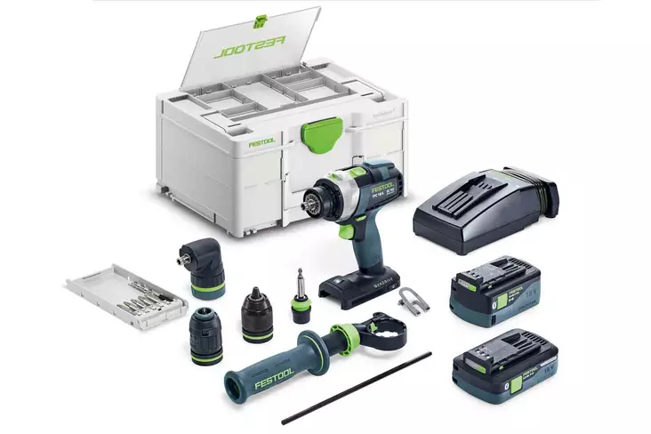 FESTOOL Akkuiskuporakone QUADRIVE TPC 18/4 5,0/4,0 I-Set/XL 577622 - Festool 18V Porat ja ruuvinvääntimet - 4014549402245 - 1