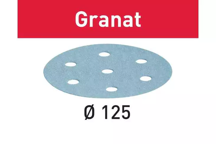 FESTOOL Hiomapaperi STF D125/8 P40 GR/50 Granat 497165 - Festool Granat 125 mm - 4014549138045 - 1