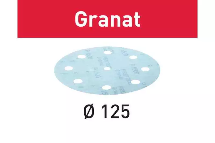 FESTOOL Hiomapaperi STF D125/8 P800 GR/50 Granat 497179 - Festool Granat 125 mm - 4014549138175 - 1