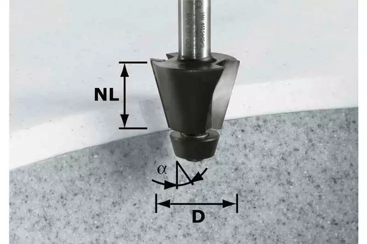 FESTOOL Viistejyrsin HW D33,54/15° ss S12 492665 - Festool Viistejyrsinterät - 4014549035795 - 1