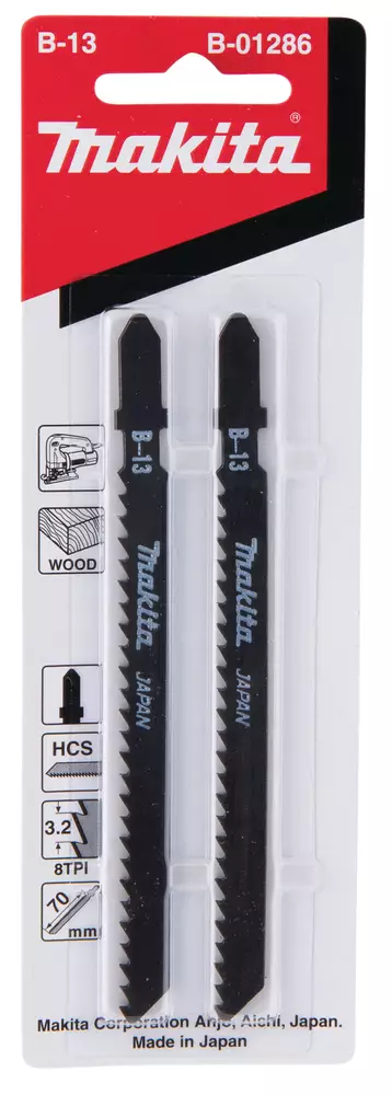 MAKITA Pistosahanterä 75 mm B13, 2 kpl B-01286 - Makita Pistosahanterät - 088381117395 - 1