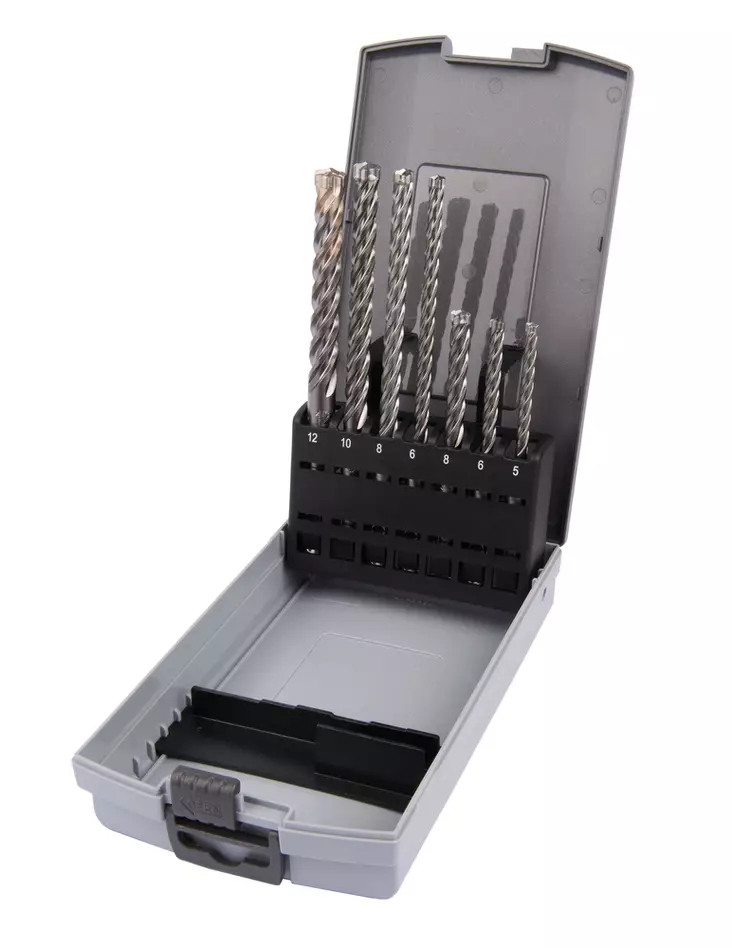 MAKITA Poranteräsarja SDS-PLUS, 4-leikkuinen Nemesis2, 7-osaa B-59031 / E-14928 - Makita SDS-Plus poranterät 4-leikkuset - 088381521925 - 2