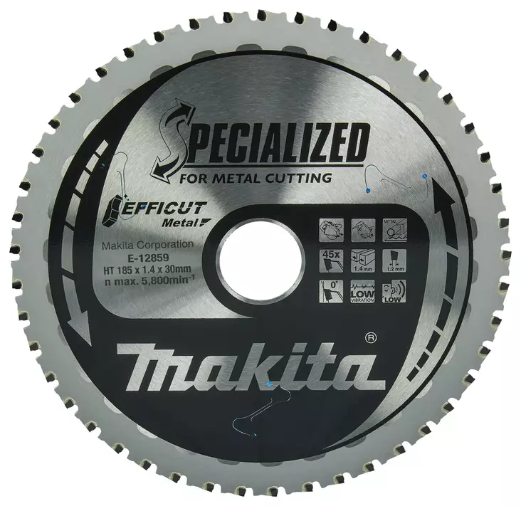 MAKITA Pyörösahanterä 185x30x1,4mm, Z-45 E-12859 - Makita Käsipyörösahojen terät - 088381589895 - 1